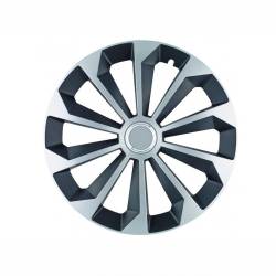 Set 4 capace roti 14inch, Fame II cu inel, grafit cu argintiu, Jestic