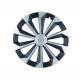 Set 4 capace roti 14inch, Fame II cu inel, grafit cu argintiu, Jestic