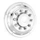 Capac roata 22,5inch, fata, din otel inoxidabil, bombat, pentru autobuz, tir, sistem montare cu suruburi antifurt, 524F A2A