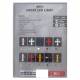 Cruce luminoasa alba camion, 84 LED-uri, 12-24V, prindere cu ventuze, 100U103W 