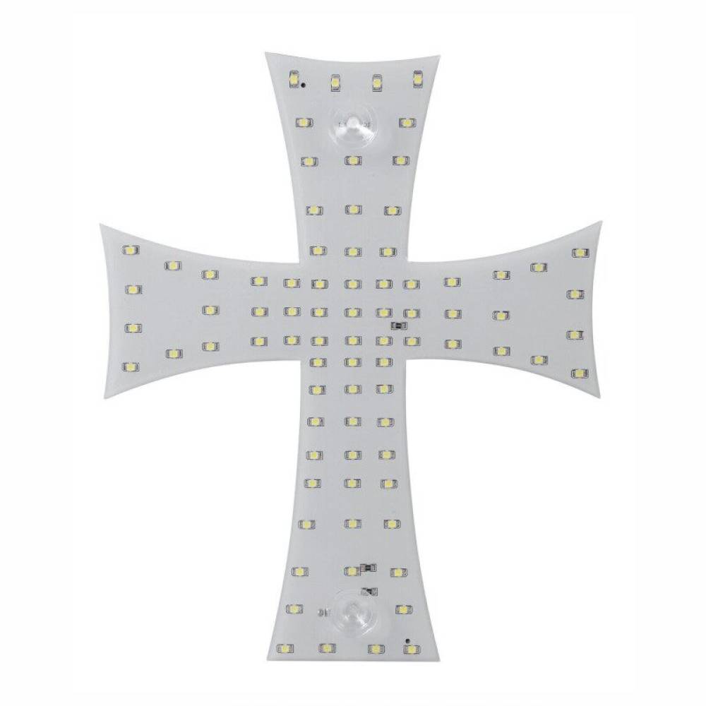 Cruce luminoasa alba camion, 84 LED-uri, 12-24V, prindere cu ventuze, 100U103W 