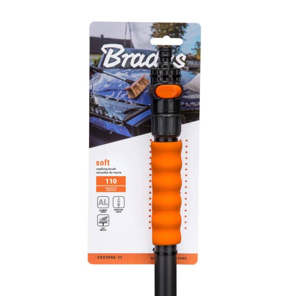 Perie spalat profesionala cu robinet, 110cm, perie super soft 20cm, ESS1946-11 Bradas
