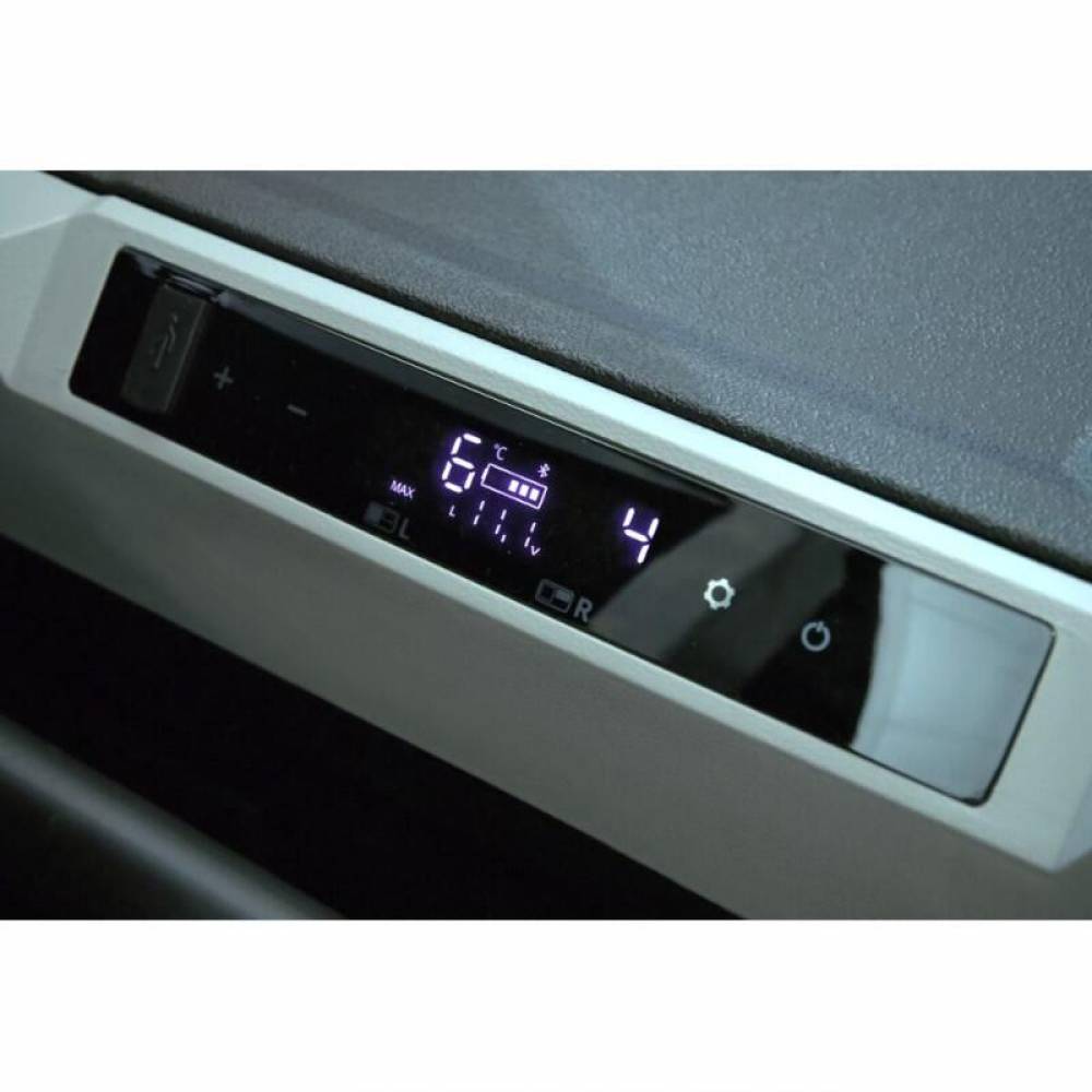 Frigider auto cu compresor 75L, cu 2 compartimente, 12V-24V-230V, -20°C, conectare bluethooth, cu aplicatie pe telefon, Ice Box Duo, 07099 Alpicool