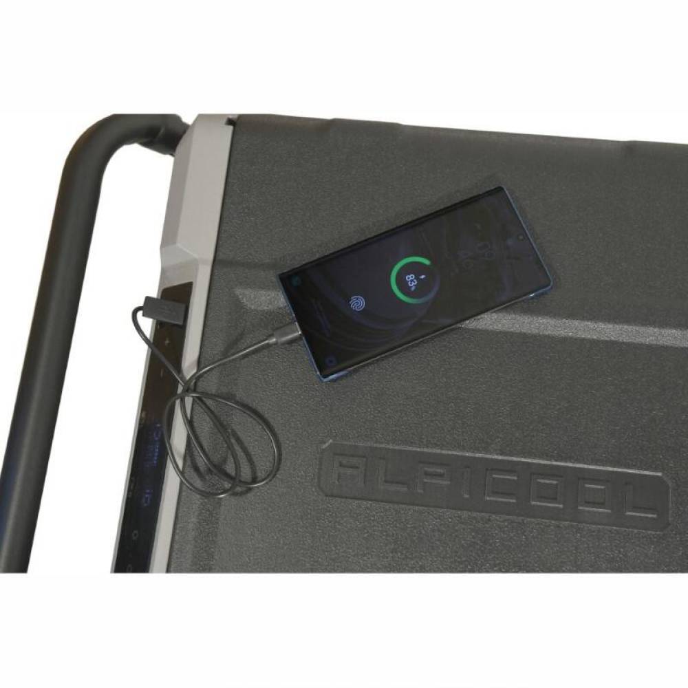 Frigider auto cu compresor 75L, cu 2 compartimente, 12V-24V-230V, -20°C, conectare bluethooth, cu aplicatie pe telefon, Ice Box Duo, 07099 Alpicool