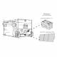 Frigider auto cu compresor 75L, cu 2 compartimente, 12V-24V-230V, -20°C, conectare bluethooth, cu aplicatie pe telefon, Ice Box Duo, 07099 Alpicool