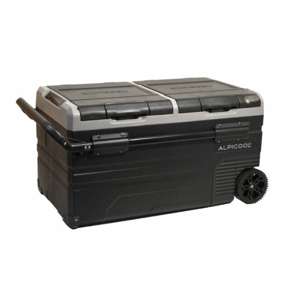 Frigider auto cu compresor 75L, cu 2 compartimente, 12V-24V-230V, -20°C, conectare bluethooth, cu aplicatie pe telefon, Ice Box Duo, 07099 Alpicool