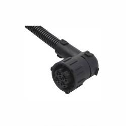 Mufa conector cu 4 pini, mama, DIN 72585, pentru lampi, in L, neagra cu cablu, PRW003 TruckLed