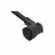 Mufa conector cu 4 pini, mama, DIN 72585, pentru lampi, in L, neagra cu cablu, PRW003 TruckLed