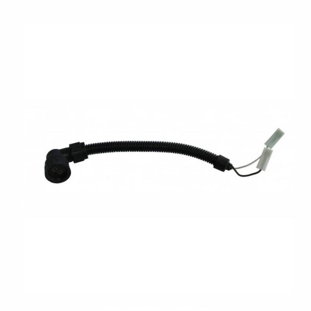 Mufa conector cu 2 pini, mama, pentru lampi, in L, neagra cu cablu, PRW002 TruckLed