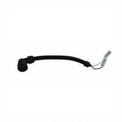 Mufa conector cu 2 pini, mama, pentru lampi, in L, neagra cu cablu, PRW002 TruckLed Mufa conector cu 2 pini, mama, pentru lampi, in L, neagra cu cablu, PRW002 TruckLed