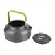 Set vase gatit camping, outdoor, 11 componente, cu oala, tigaie, ceainic, lingura, polonic, mini boluri, burete, pentru 2 persoane, TRS012