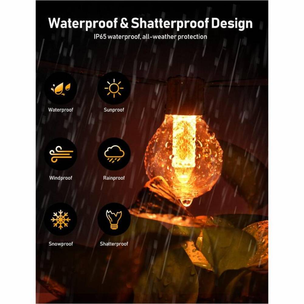 Ghirlanda luminoasa solara, 15 becuri LED, 7.5m, aplicatie bluetooth, G40 11743 Garden of Eden