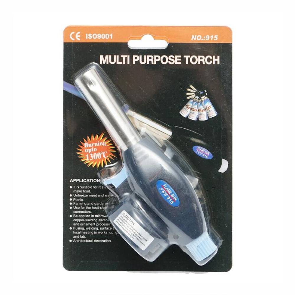 Cap arzator cu aprindere piezo, 1300°C, cu reglare flacara, pentru butelie tip spray, LY94