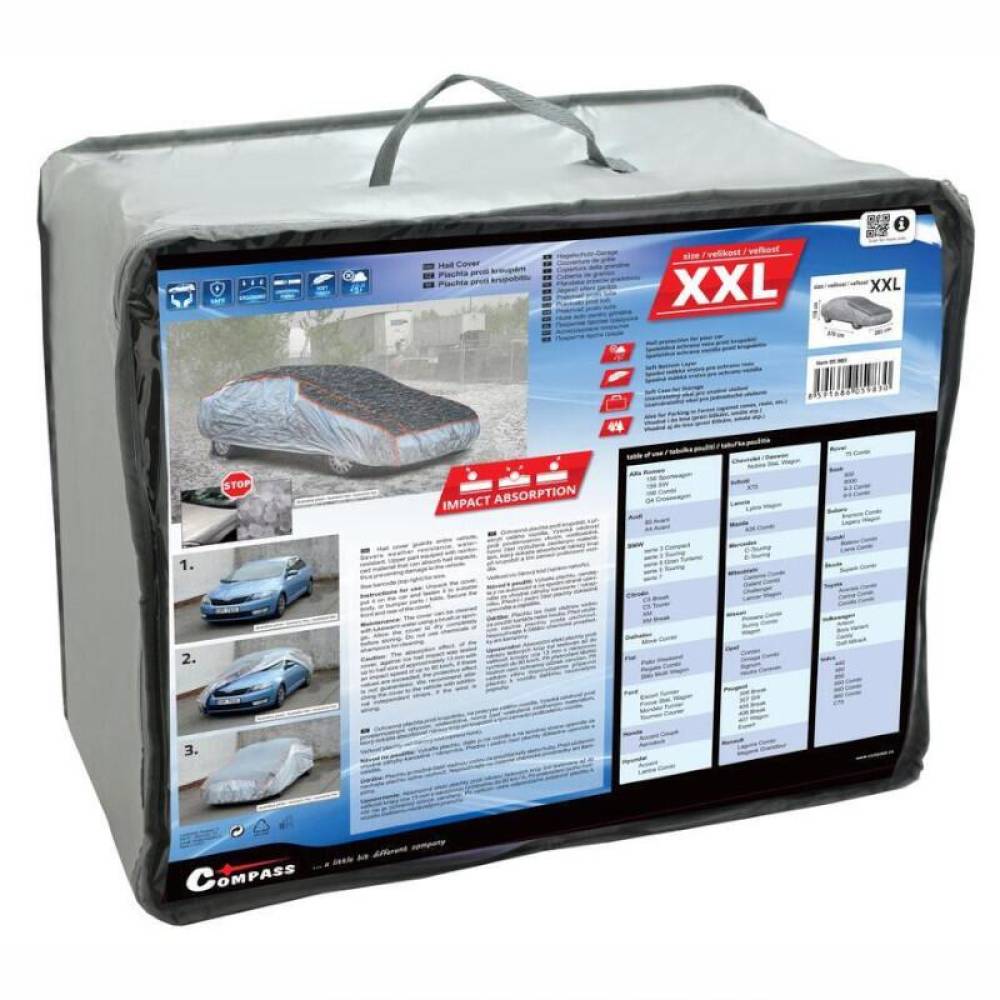 Prelata auto antigrindina XXL 570 x 203 x 119cm, 5mm grosime, 05983 Compass Prelata auto antigrindina XXL 570 x 203 x 119cm, 5mm grosime, 05983 Compass
