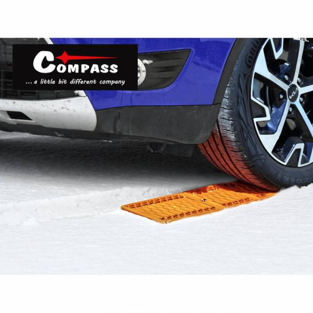 Set 2 placi antiderapante 4x4, offroad, 60x18, pliabile, Orange, 01460 Compass