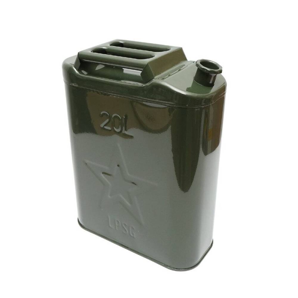 Canistra metal 20L, cu dop insurubabil, joasa LZ10