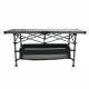 Masa camping pliabila, 123x55cm, din aluminiu, ajustabila, pentru camping, plaja, picnic, cu spatiu depozitare, Roll 13492 Cattara