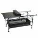 Masa camping pliabila, 123x55cm, din aluminiu, ajustabila, pentru camping, plaja, picnic, cu spatiu depozitare, Roll 13492 Cattara