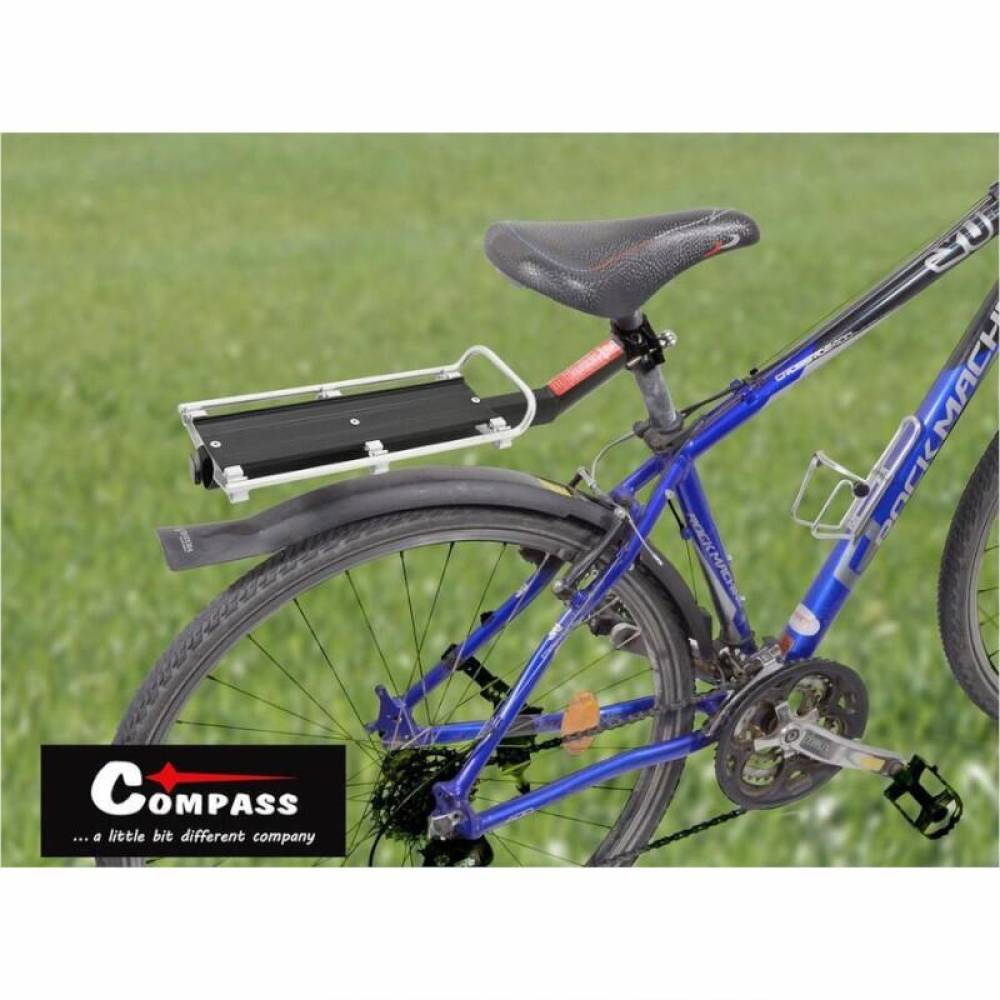 Portbagaj bicicleta, prindere teava sezut cu clema rapida, aluminiu, 12155 Compass 