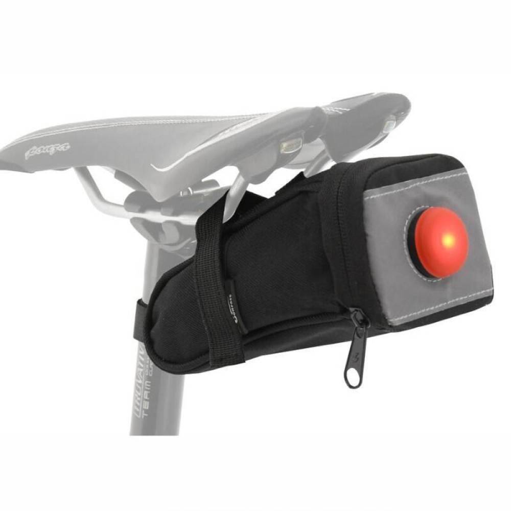 Borseta bicicleta montare sub sa, iluminare Led rosie, 0.5L, 12021 Compass Borseta bicicleta montare sub sa, iluminare Led rosie, 0.5L, 12021 Compass
