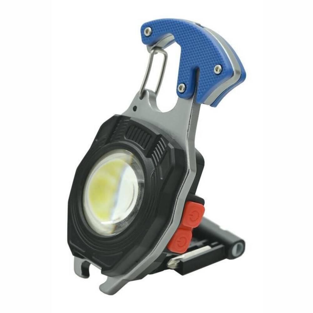 Breloc chei multifunctional, cu lanterna, LED COB, 740lm 7 moduri iluminare, cu magnet, desfacator, cutter, surubelnite, fluier si bricheta, Super Bright, 08327 Compass 