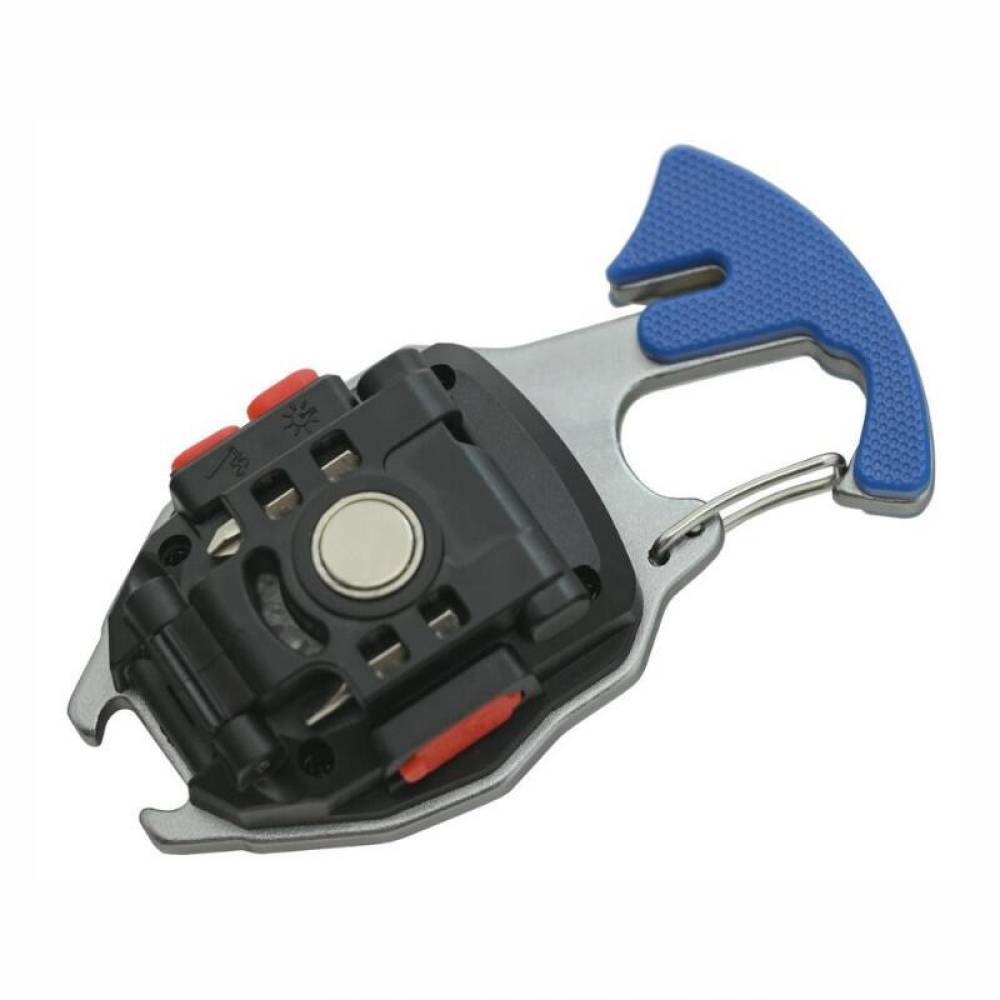 Breloc chei multifunctional, cu lanterna, LED COB, 740lm 7 moduri iluminare, cu magnet, desfacator, cutter, surubelnite, fluier si bricheta, Super Bright, 08327 Compass 
