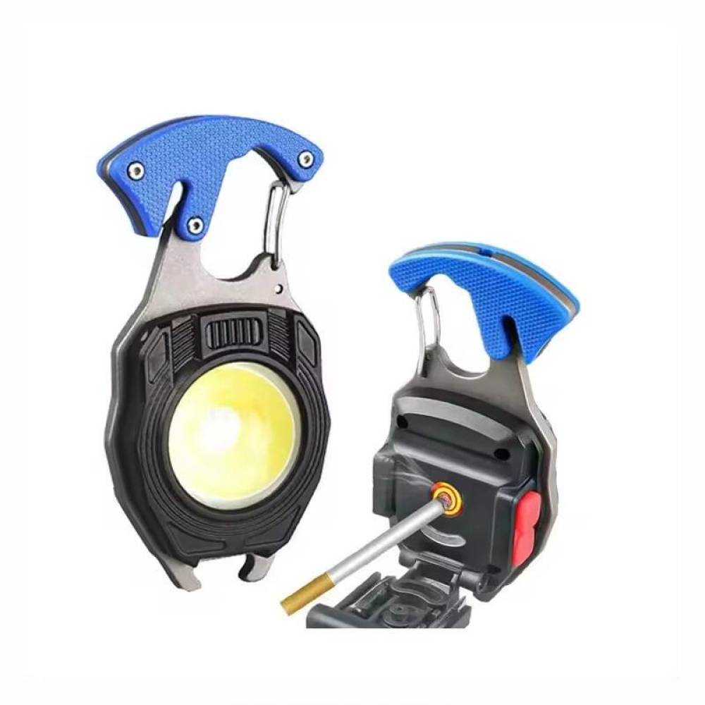 Breloc chei multifunctional, cu lanterna, LED COB, 740lm 7 moduri iluminare, cu magnet, desfacator, cutter, surubelnite, fluier si bricheta, Super Bright, 08327 Compass 