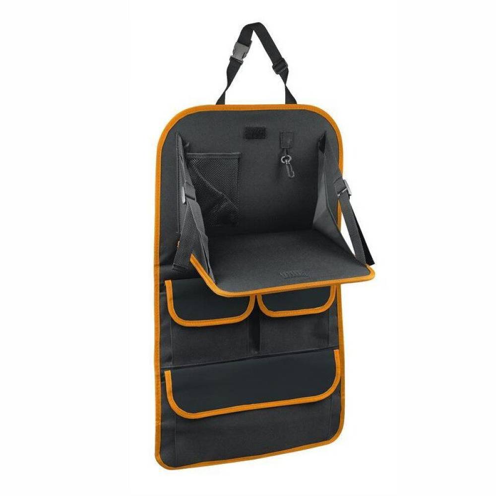 Organizator spate scaun, cu masuta si buzunare, Orange, 06601 Compass