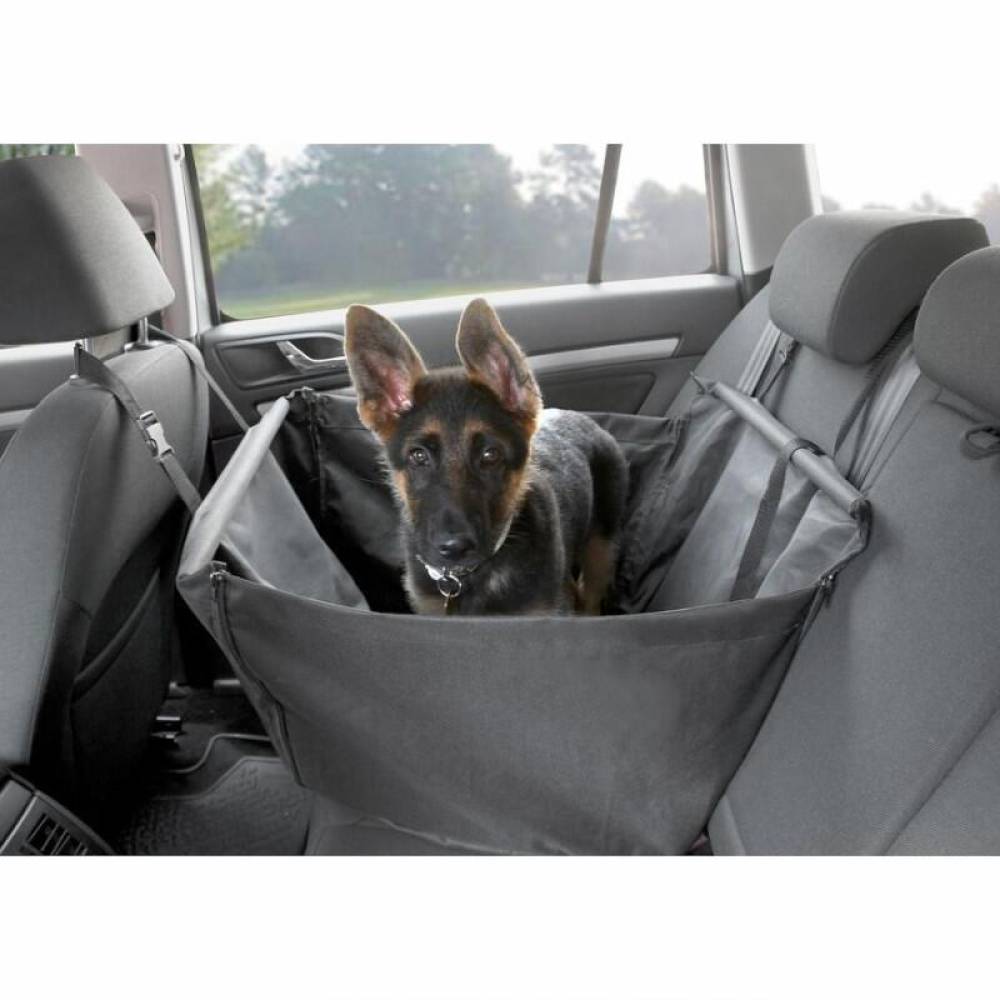 Husa protectie scaun pentru animale, 58x52cm, fixare tetiera, deschidere laterala, cu carabina zgarda, 04130 Compass
