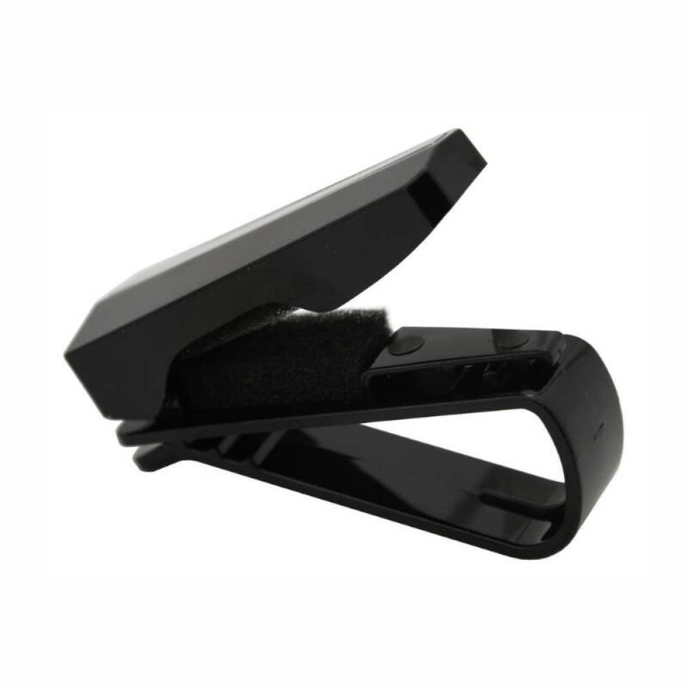 Suport ochelari, card, cu clema, prindere la parasolar, negru-crom, 06279 Compass