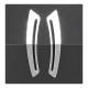 Set 2 bucati protectie usa, carbon silver, reflectorizant 18x4cm, Sword 34305 Compass