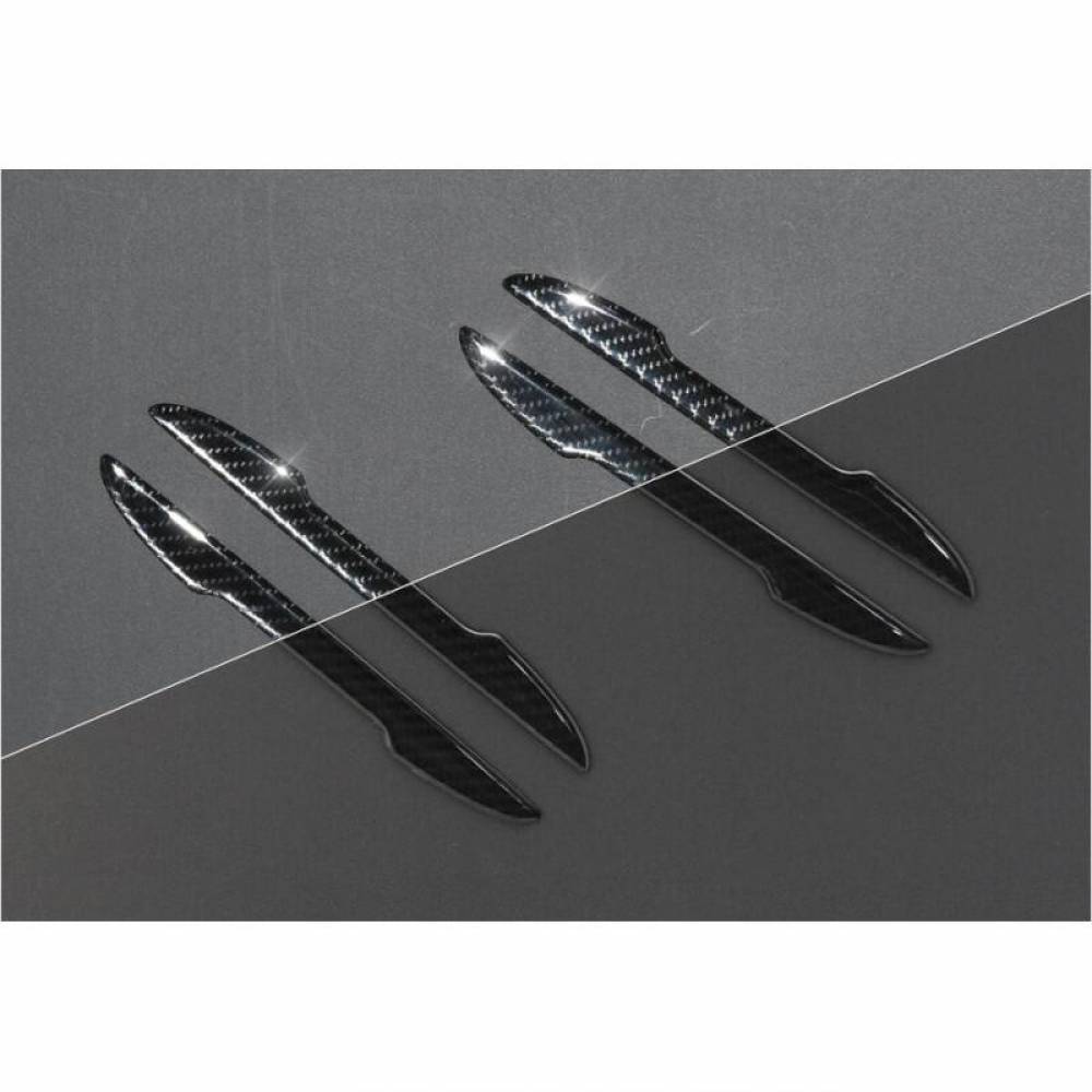 Set 4 bucati protectie usa, maner, carbon, 15x1.5cm, 34309 Compass