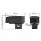 Suport pahar si telefon, rotativ, cu baza ajustabila, multifunctional, negru-crom, Select, 06271 Compass