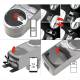 Suport pahar si telefon, rotativ, cu baza ajustabila, multifunctional, negru-crom, Select, 06271 Compass