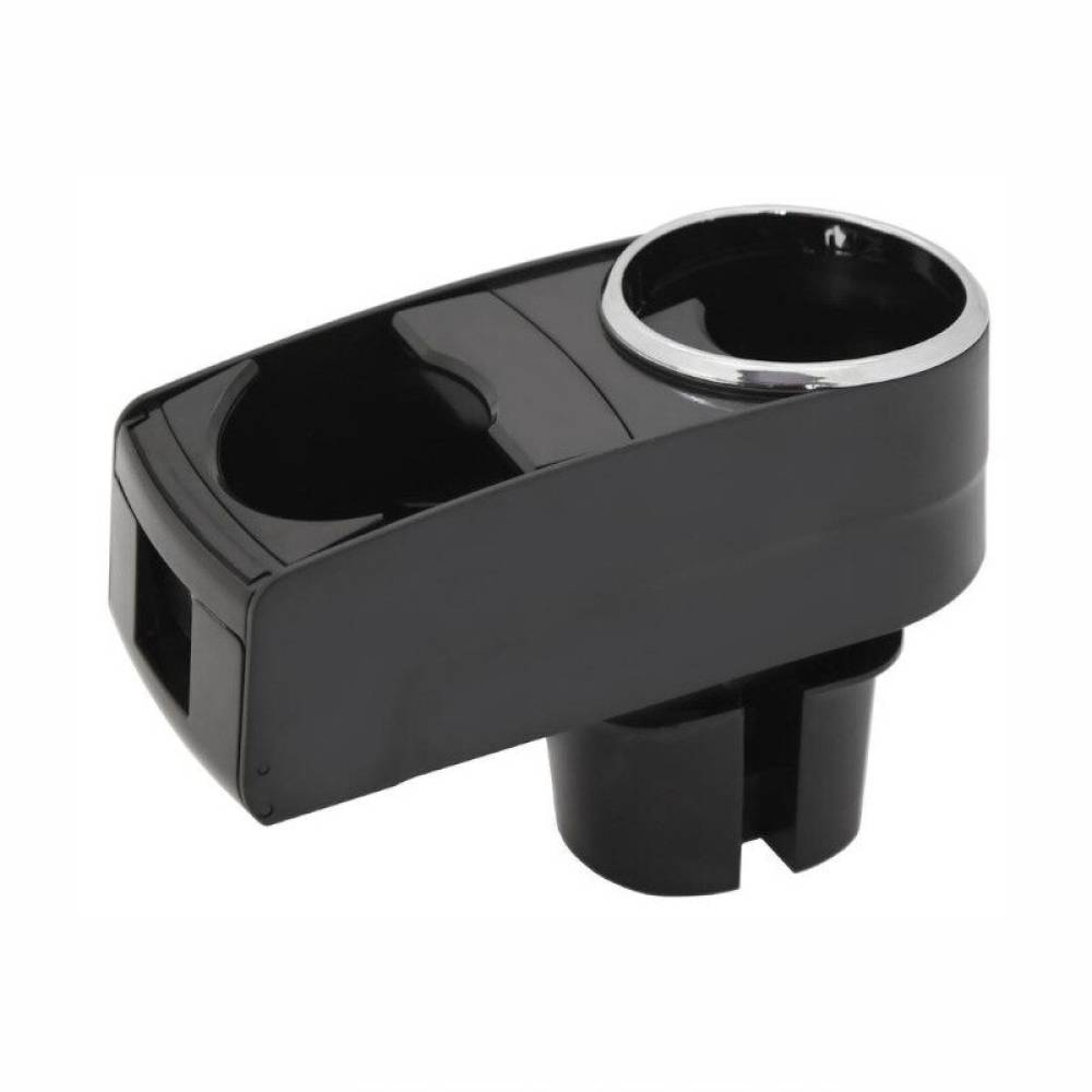 Suport pahar si telefon, rotativ, cu baza ajustabila, multifunctional, negru-crom, Select, 06271 Compass