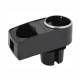 Suport pahar si telefon, rotativ, cu baza ajustabila, multifunctional, negru-crom, Select, 06271 Compass