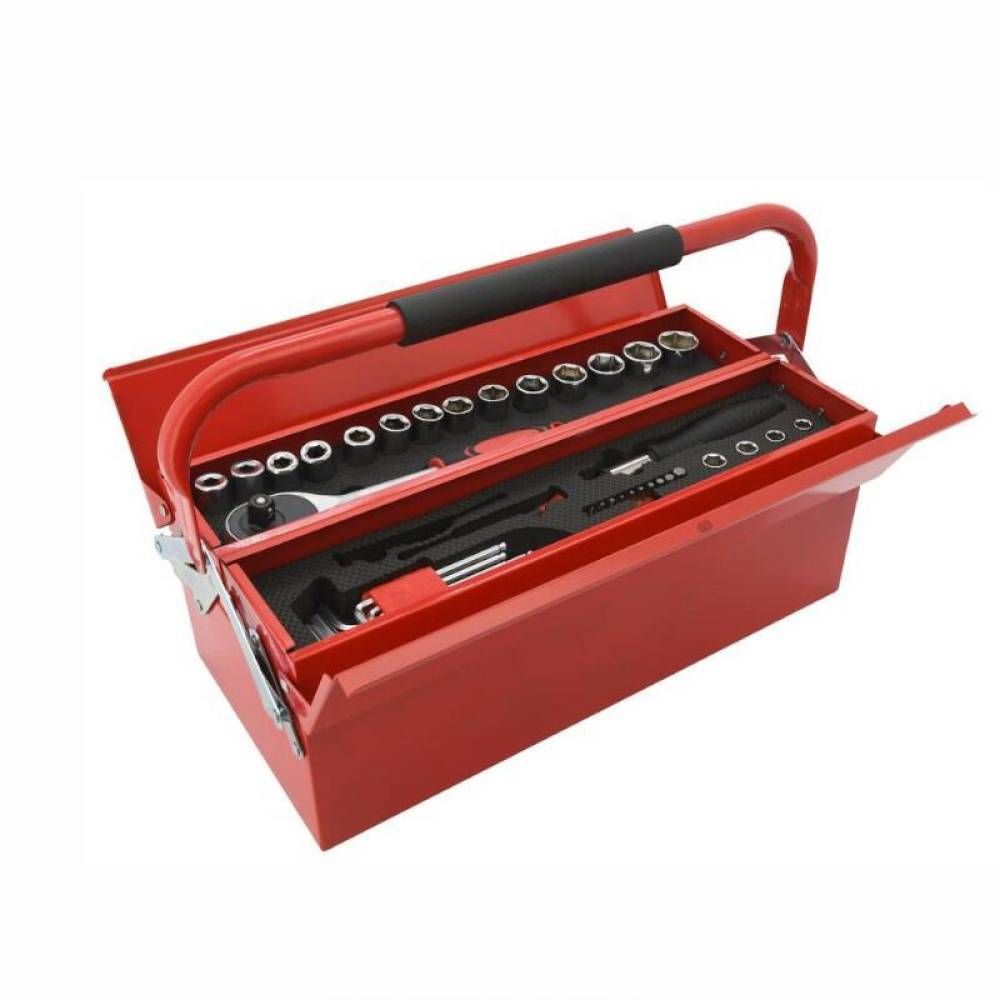 Set trusa metalica cu 63 unelte, Metal Box, 09467 Compass Set trusa metalica cu 63 unelte, Metal Box, 09467 Compass