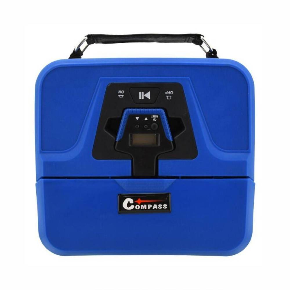 Compresor aer digital, 3 in 1, 12V, 7bar, cu 3 adaptori si 4 capacele, lanterna LED, manometru detasabil, compartiment pentru adaptori, 07205 Compass