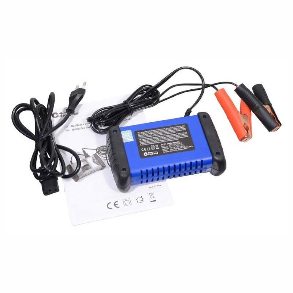 Redresor acumulator digital, 2-5.5A, 6-12V, 4-120Ah, 230V, baterie PB/GEL/AGM, 07154 Compass
