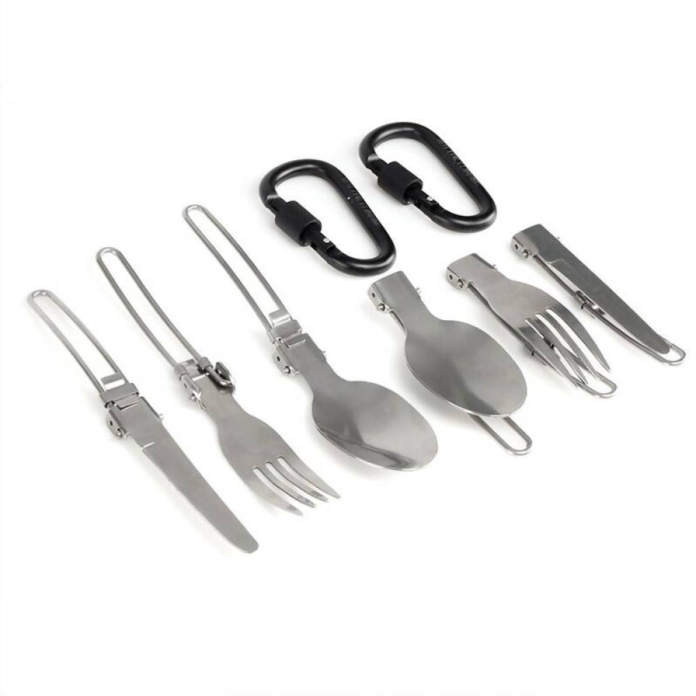 Set vase gatit camping, outdoor, 15 componente, cu oala, tigaie, ceainic, tacamuri, pahare, carabine, pentru 2 persoane 83006 Carmotion