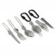 Set vase gatit camping, outdoor, 15 componente, cu oala, tigaie, ceainic, tacamuri, pahare, carabine, pentru 2 persoane 83006 Carmotion