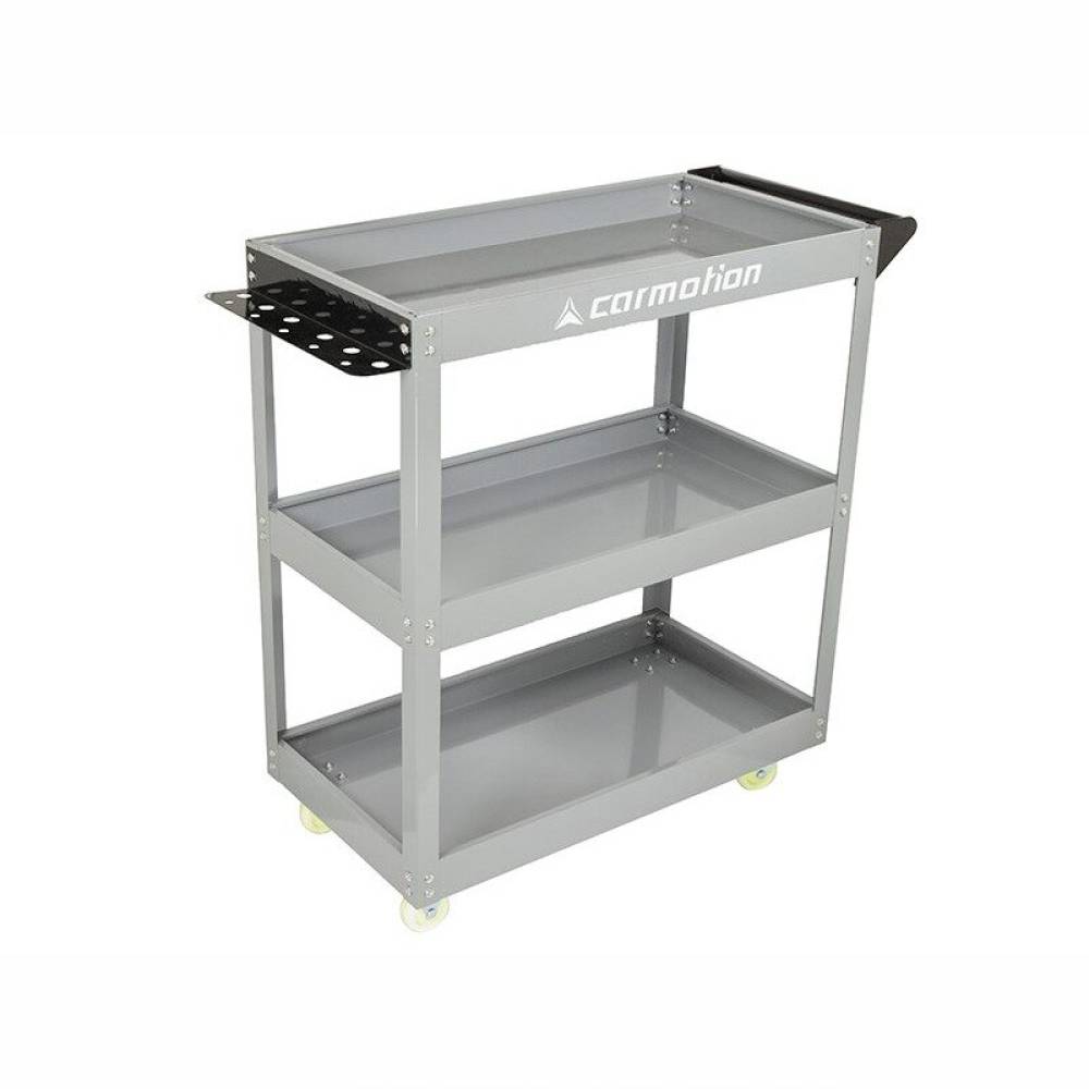 Carucior metalic cu rafturi scule, cu suport surubelnite, 86841 Carmotion 