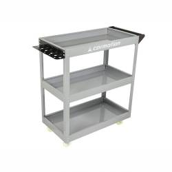 Carucior metalic cu rafturi scule, cu suport surubelnite, 86841 Carmotion 