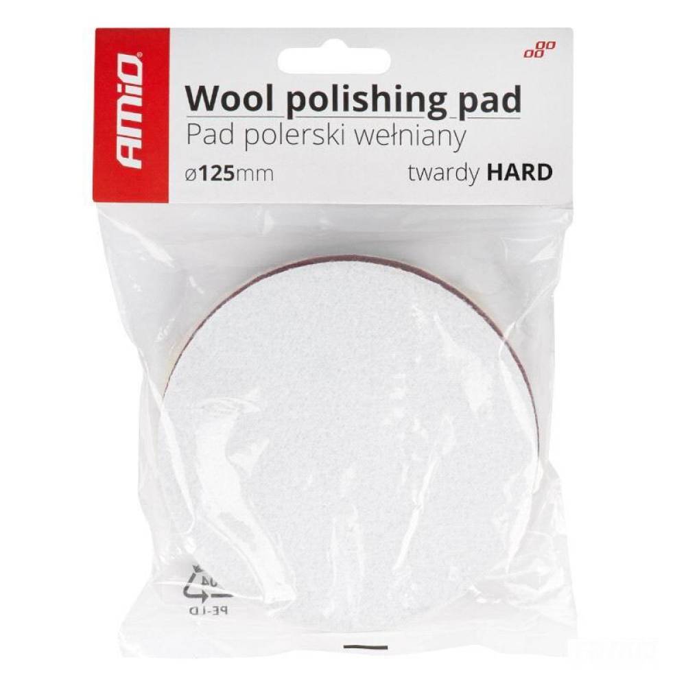Disc polisare fi125mm, din lana, cu velcro, Hard 03706 Amio 