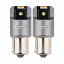 Set 2 becuri semnalizare, 4 LED-uri SMD1860, 12-24V, BAU15S PY21W, Canbus, galben, Pro Series 03594 Amio