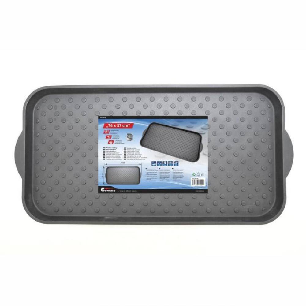 Tava incaltaminte, interior-exterior, 74x37cm, negru mat, 04142 Compass 