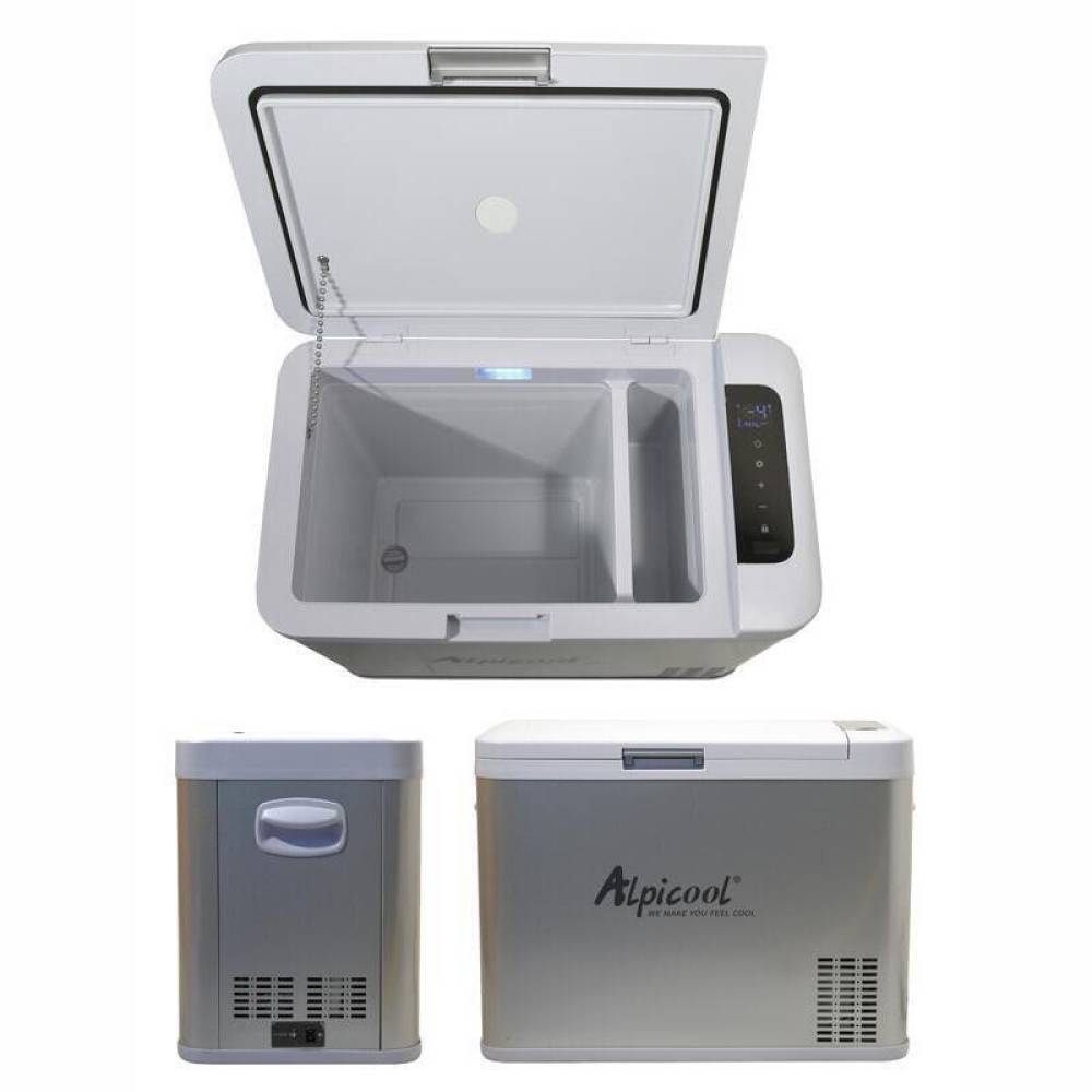 Frigider auto cu compresor 35L, 12V-24V-230V, 45W, -20°C, conectare bluetooth, cu aplicatie pe telefon, USB, Silver Frost, 07082 Alpicool Frigider auto cu compresor 35L, 12V-24V-230V, 45W, -20°C, conectare bluetooth, cu aplicatie pe telefon, USB, Silver Frost, 07082 Alpicool