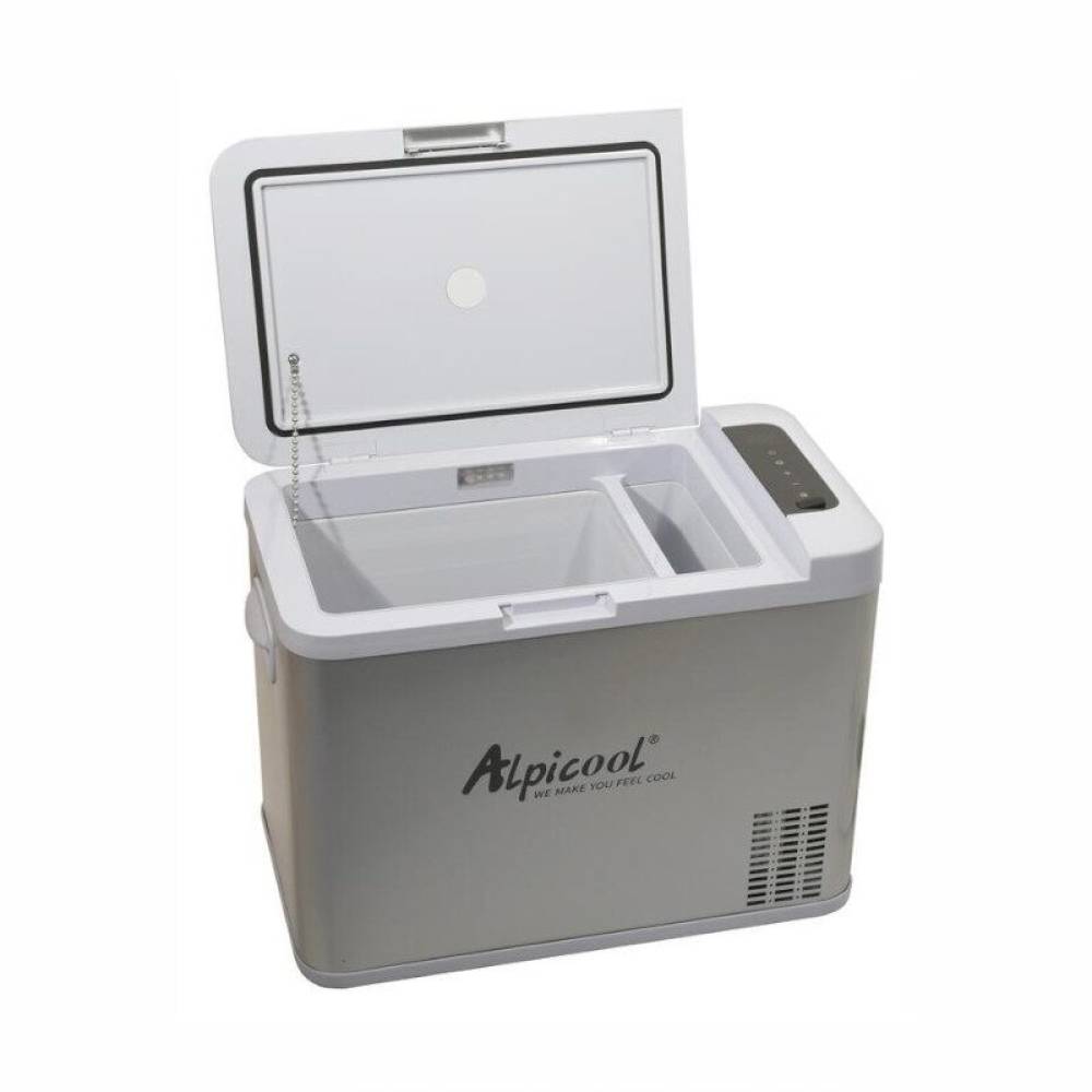 Frigider auto cu compresor 35L, 12V-24V-230V, 45W, -20°C, conectare bluetooth, cu aplicatie pe telefon, USB, Silver Frost, 07082 Alpicool Frigider auto cu compresor 35L, 12V-24V-230V, 45W, -20°C, conectare bluetooth, cu aplicatie pe telefon, USB, Silver Frost, 07082 Alpicool