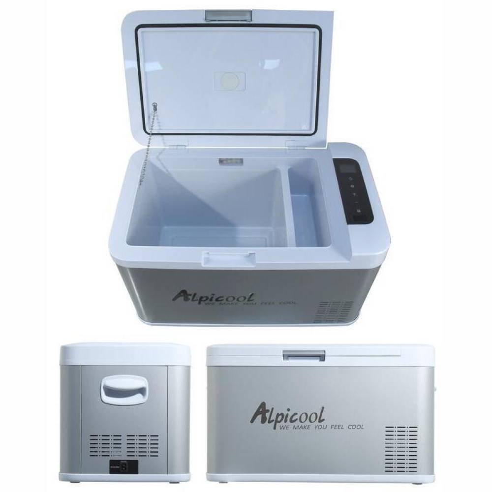 Frigider auto cu compresor 25L, 12V-24V-230V, 45W, -20°C, conectare bluetooth, cu aplicatie pe telefon, USB, 07081 Alpicool 
