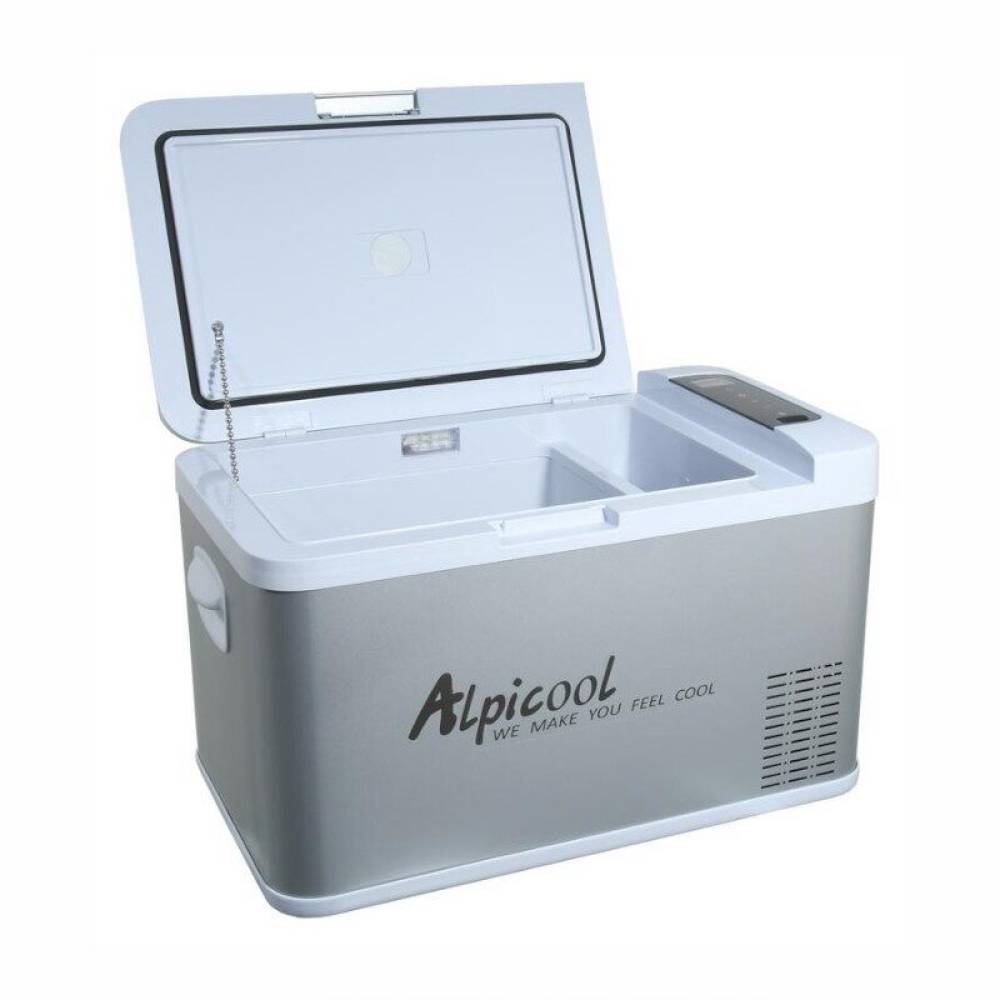 Frigider auto cu compresor 25L, 12V-24V-230V, 45W, -20°C, conectare bluetooth, cu aplicatie pe telefon, USB, 07081 Alpicool 